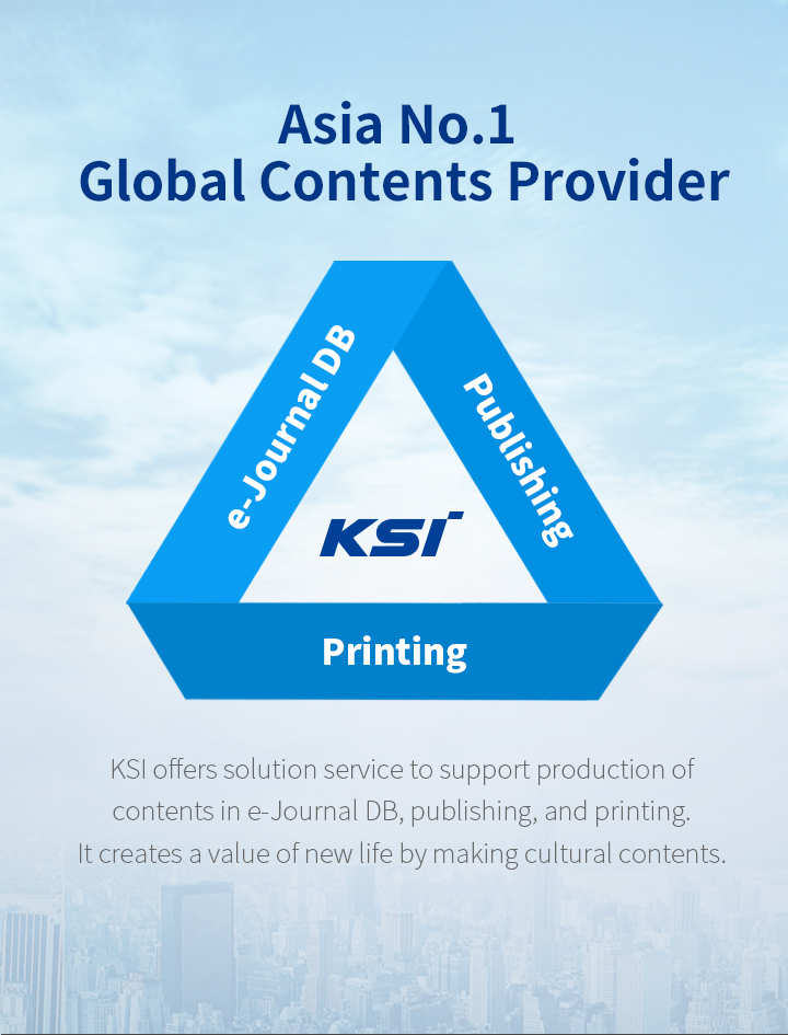 KSI offers solution service to support production of contents in e-Journal DB, publishing, and digital printing.